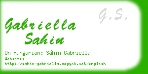 gabriella sahin business card